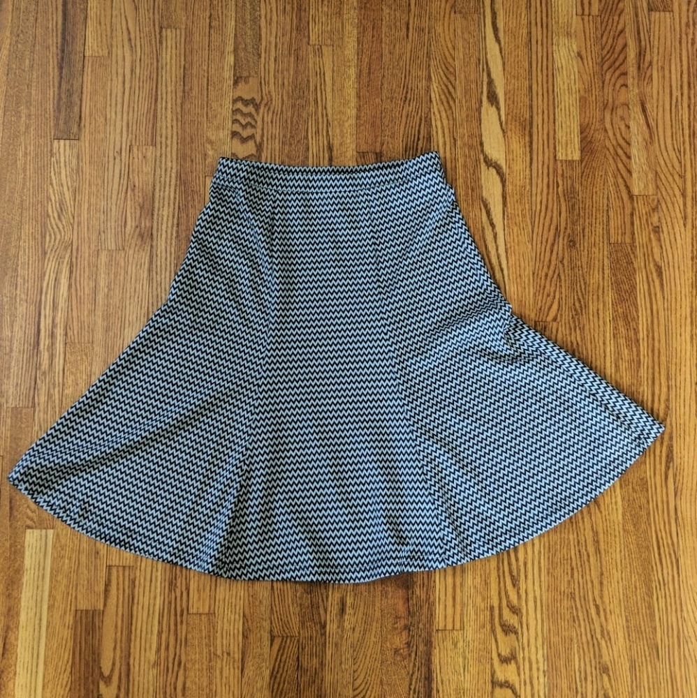 Black and White Chevron skirt